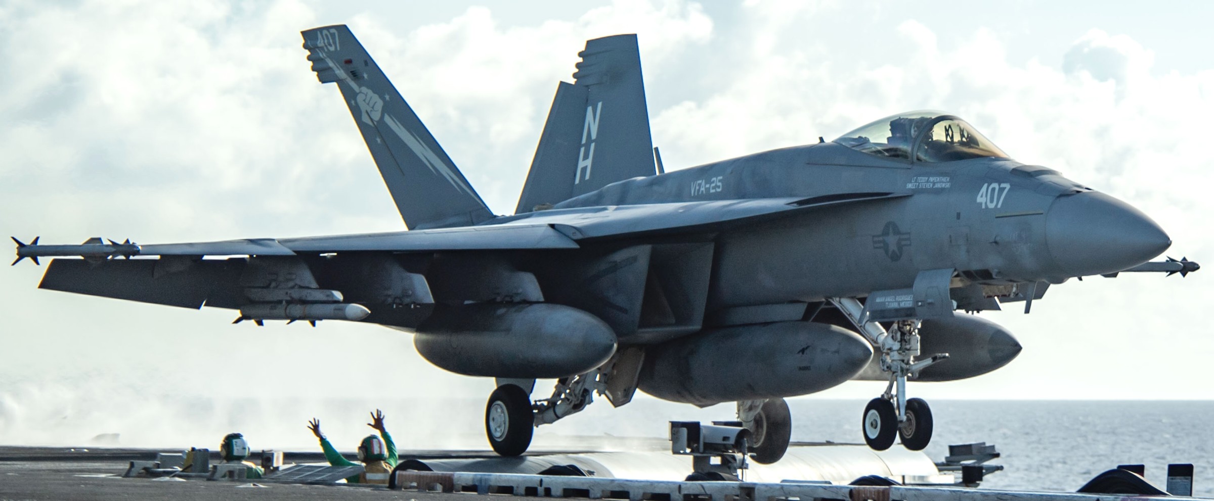 vfa-25 fist of the fleet strike fighter squadron f/a-18e super hornet cvw-11 cvn-71 uss theodore roosevelt june 2024 82