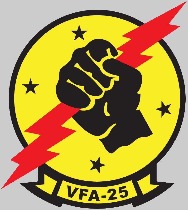vfa-25 fist of the fleet insignia crest patch badge strike fighter squadron us navy 02c