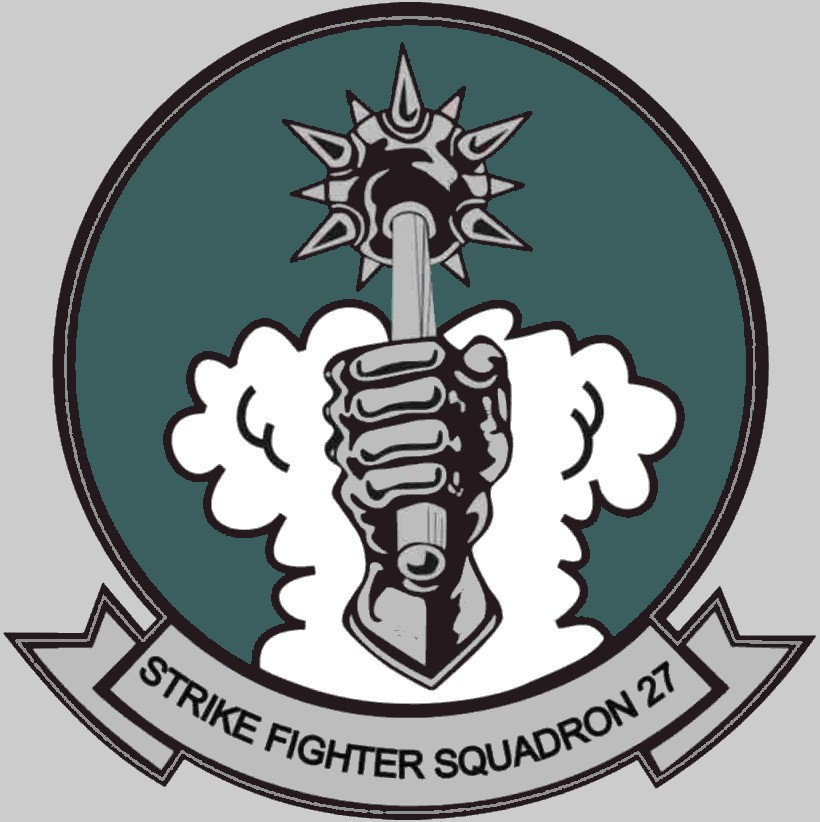 vfa-27 royal maces insignia crest patch badge strike fighter squadron f/a-18e super hornet cvw-5 mcas iwakuni 03c