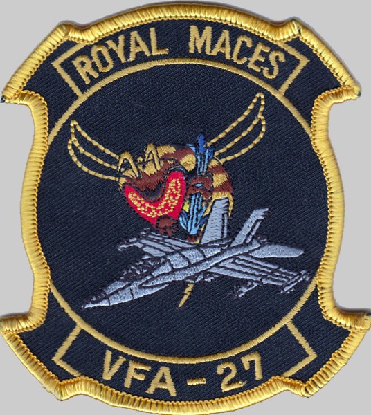 vfa-27 royal maces insignia crest patch badge strike fighter squadron us navy 04p