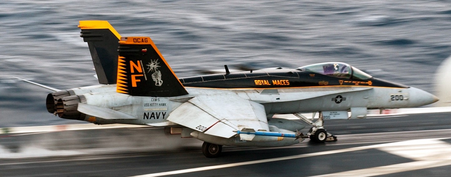 vfa-27 royal maces strike fighter squadron f/a-18c hornet cv-63 uss kitty hawk cvw-5 us navy 164p