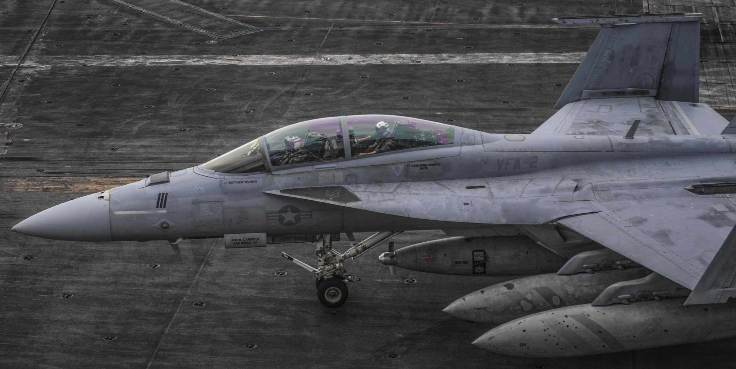 vfa-2 bounty hunters strike fighter squadron us navy f/a-18f super hornet carrier air wing cvw-2 uss carl vinson cvn-70 104