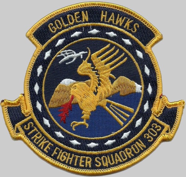 vfa-303 golden hawks insignia crest patch badge strike fighter squadron us navy 02p