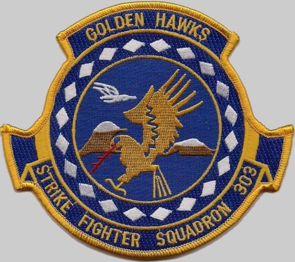 vfa-303 golden hawks insignia crest patch badge strike fighter squadron us navy 03p