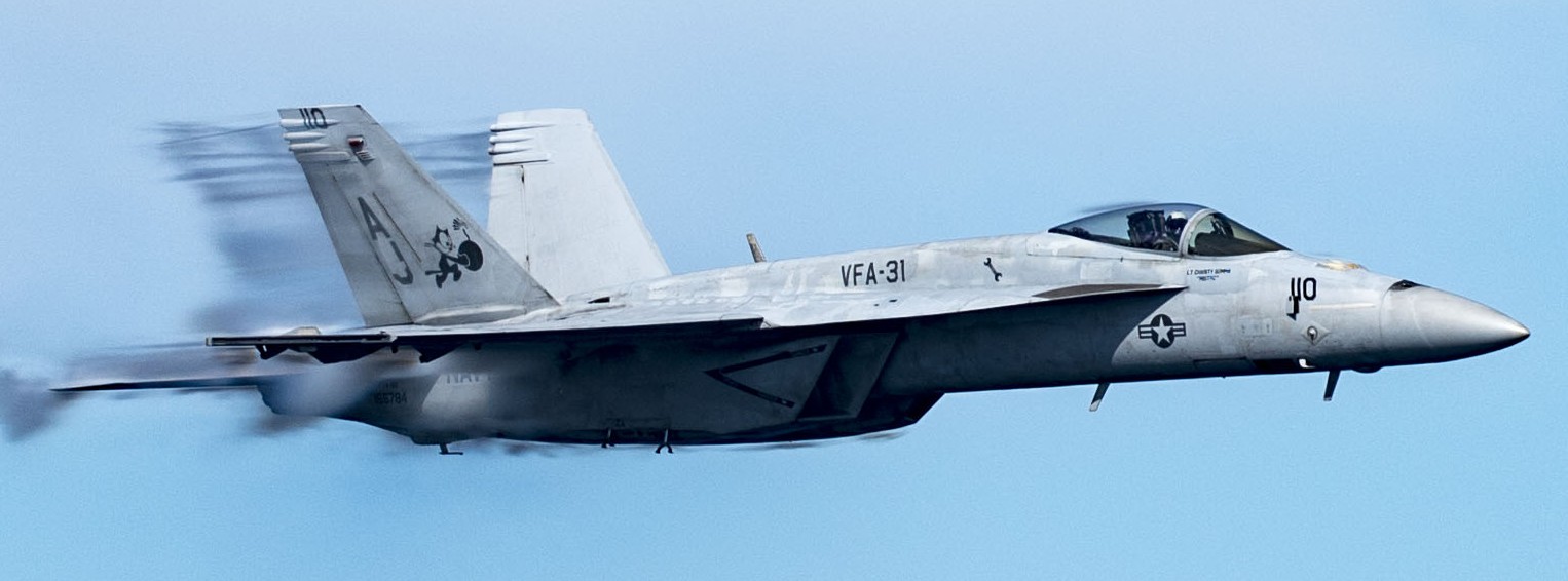 vfa-31 tomcatters strike fighter squadron f/a-18e super hornet us navy cvn-77 uss george h. w. bush cvw-8 55