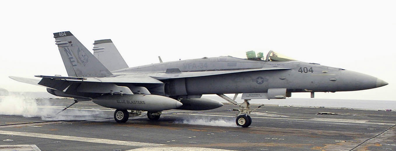 vfa-34 blue blasters strike fighter squadron f/a-18c hornet cvn-72 uss abraham lincoln cvw-2 us navy 06