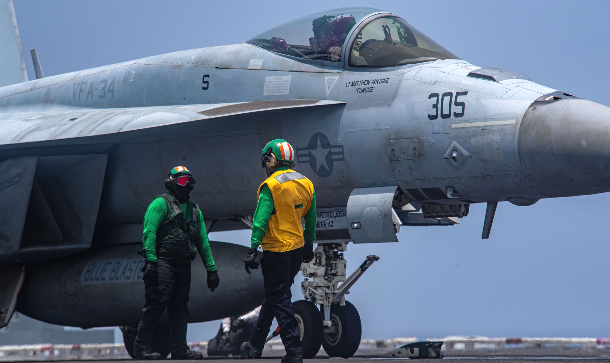 vfa-34 blue blasters strike fighter squadron f/a-18e super hornet cvw-11 cvn-71 uss theodore roosevelt july 2024