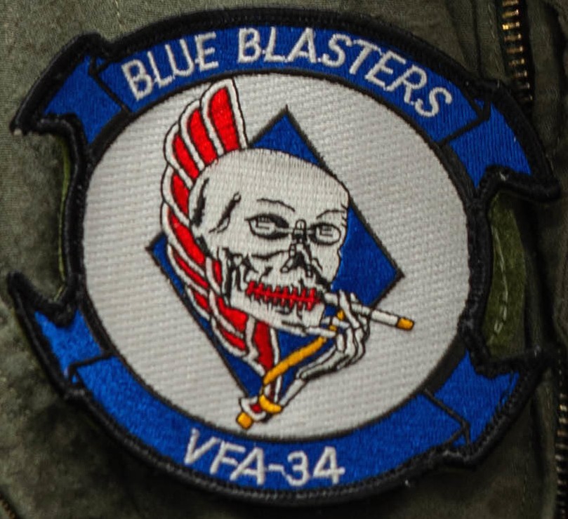 vfa-34 blue blasters insignia crest patch badge strike fighter squadron us navy 03p