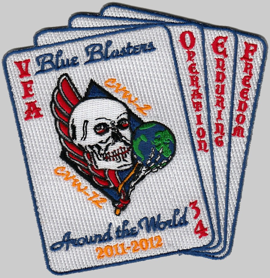 vfa-34 blue blasters insignia crest patch badge strike fighter squadron us navy 05p