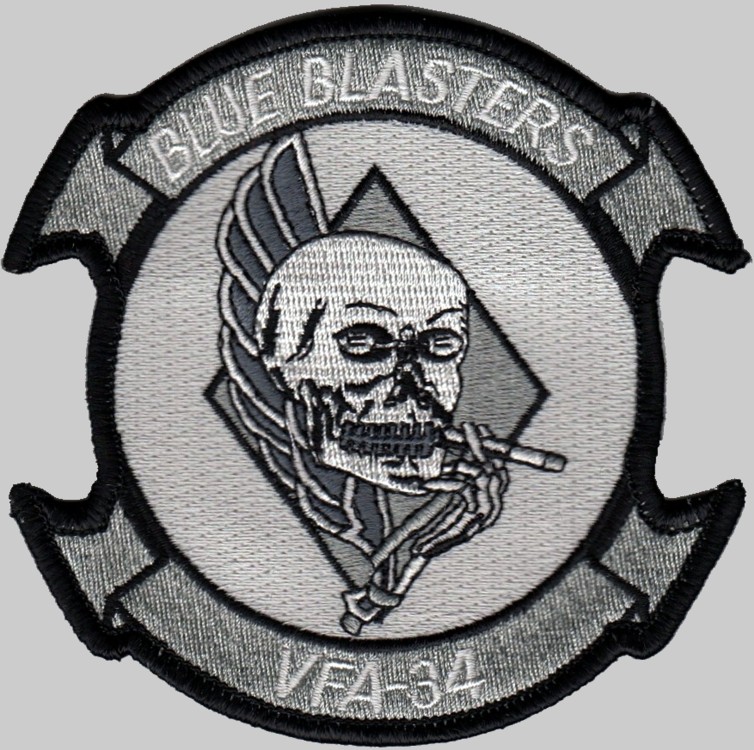 vfa-34 blue blasters insignia crest patch badge strike fighter squadron us navy 06p