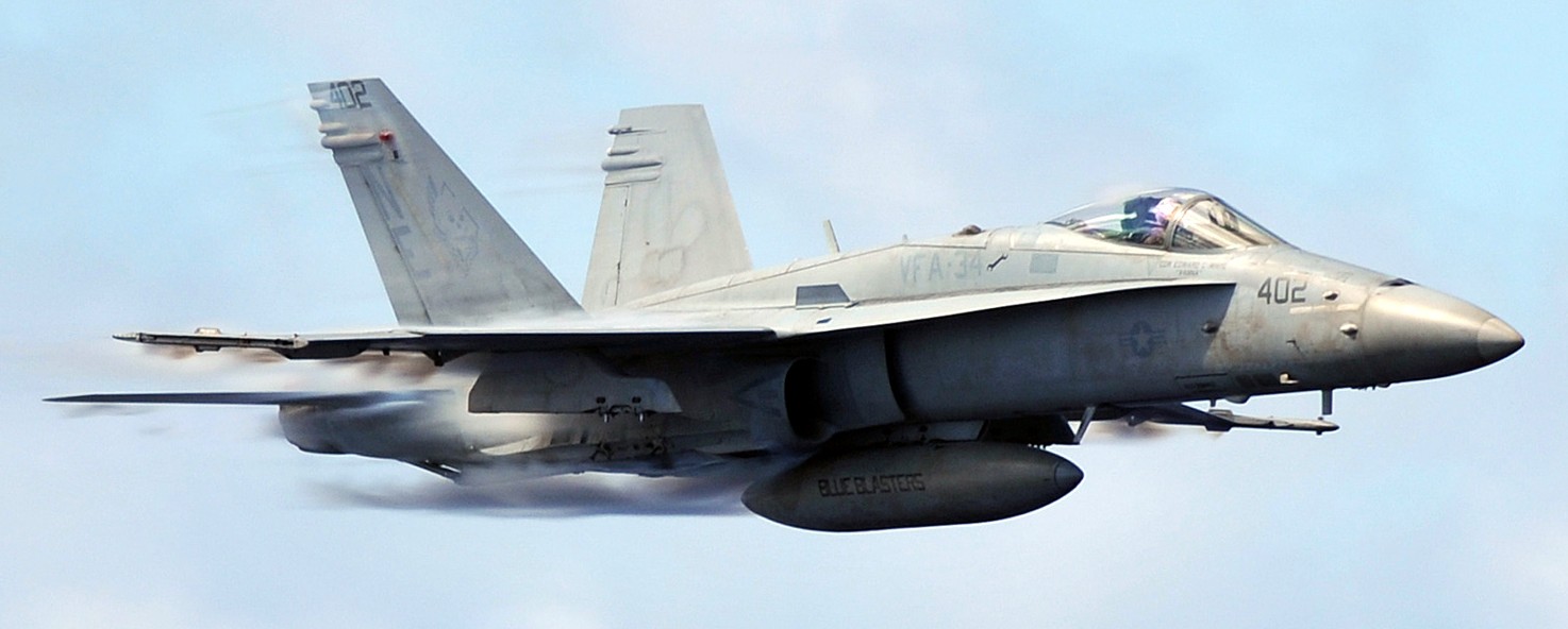 vfa-34 blue blasters strike fighter squadron f/a-18c hornet cvn-72 uss abraham lincoln cvw-2 us navy 103p