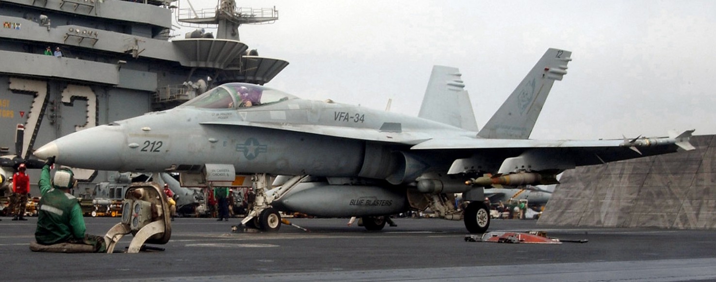 vfa-34 blue blasters strike fighter squadron f/a-18c hornet cvn-73 uss george washington cvw-17 us navy 121p