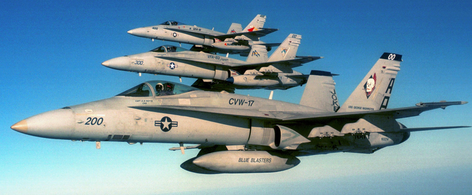 vfa-34 blue blasters strike fighter squadron f/a-18c hornet cvn-73 uss george washington cvw-17 us navy 126p