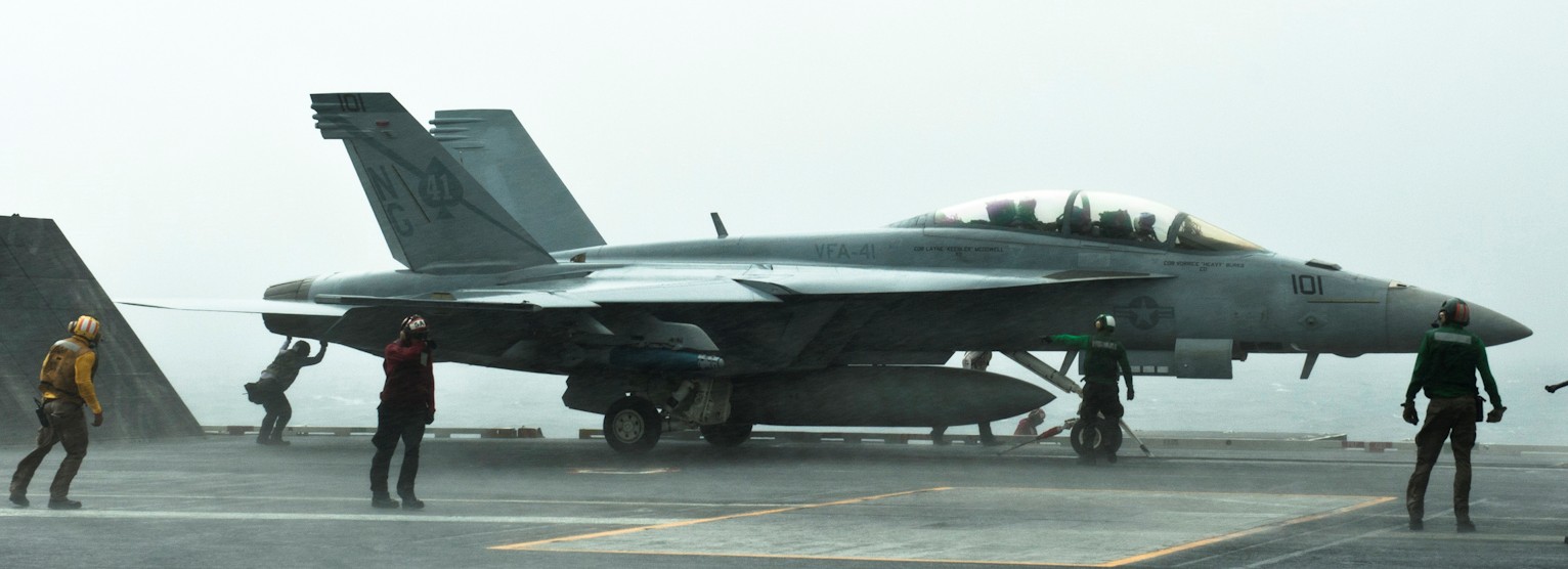 vfa-41 black aces strike fighter squadron f/a-18f super hornet cvw-9 cvn-70 uss john c. stennis us navy 102p