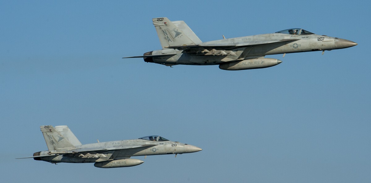 vfa-81 sunliners strike fighter squadron f/a-18e super hornet cvw-17 cvn-70 uss carl vinson 35