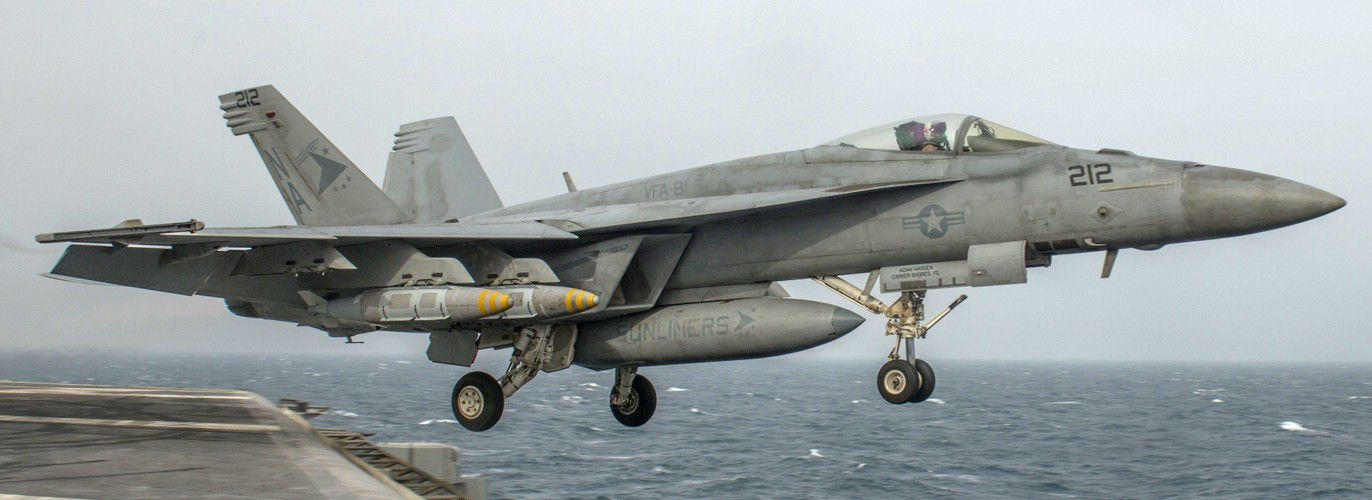 vfa-81 sunliners strike fighter squadron f/a-18e super hornet cvw-17 cvn-70 uss carl vinson 42