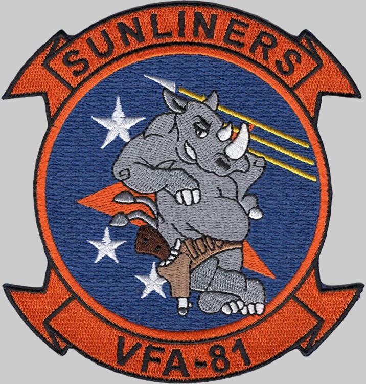 vfa-81 sunliners insignia crest patch badge strike fighter squadron us navy 03p