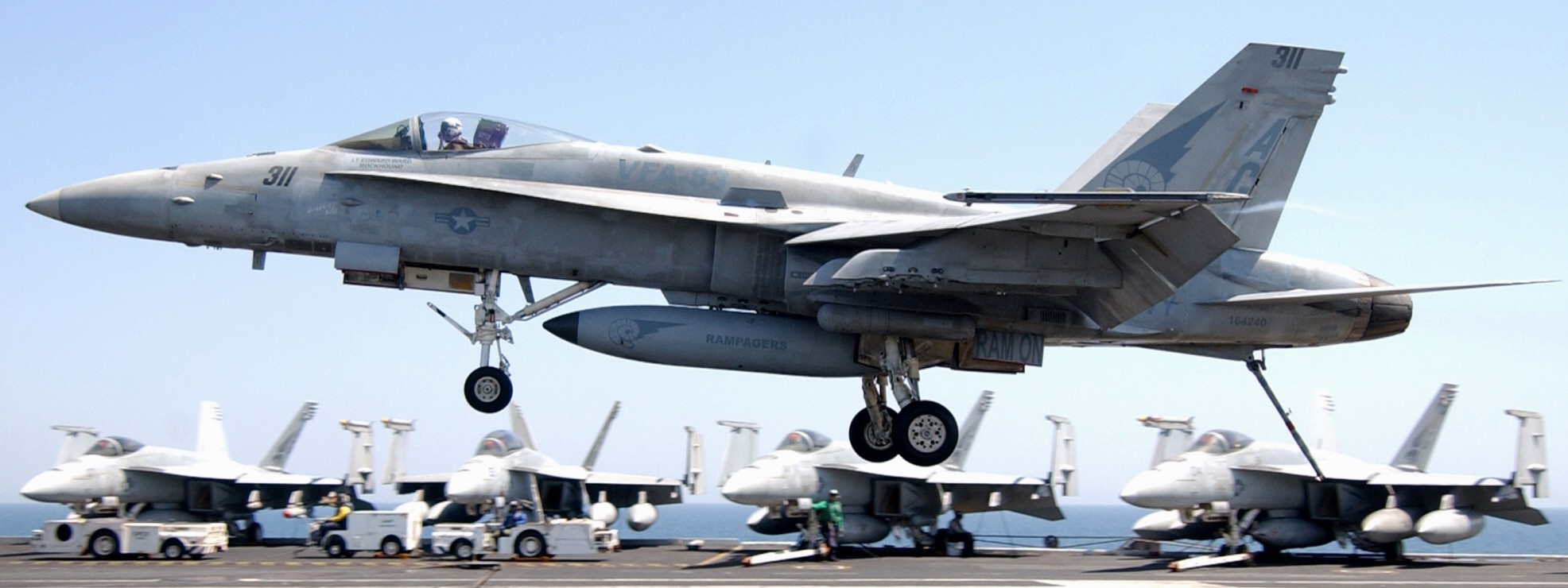 vfa-83 rampagers strike fighter squadron f/a-18c hornet cvw-7 uss dwight d. eisenhower cvn-69 18