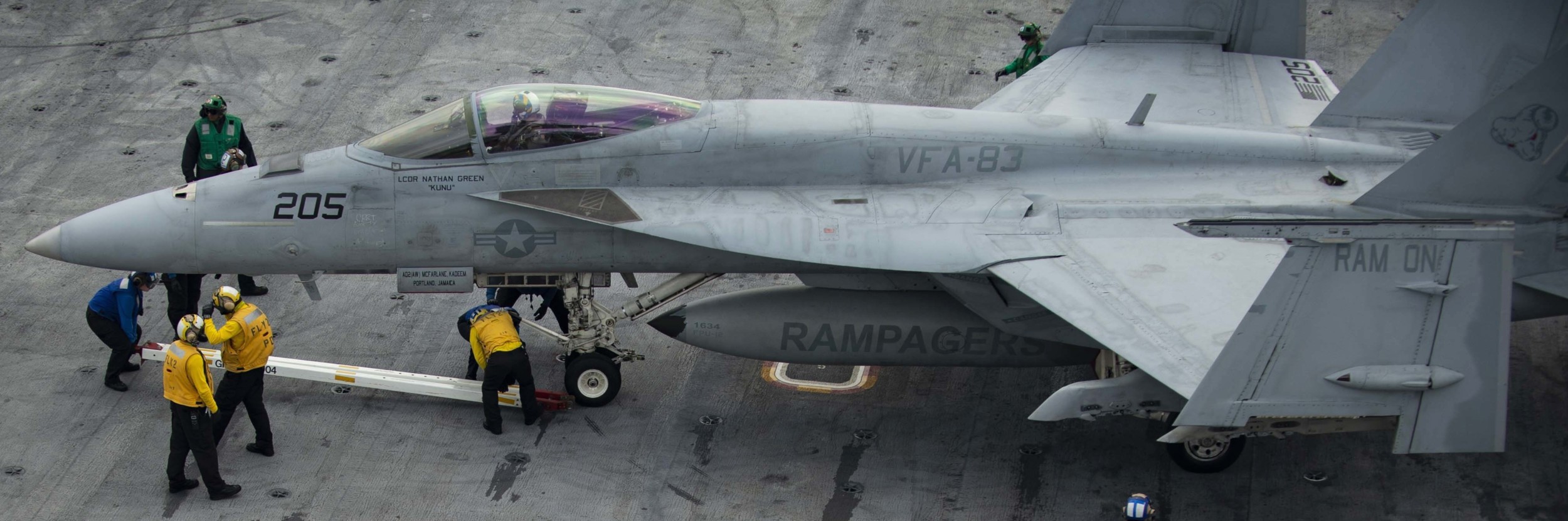 vfa-83 rampagers strike fighter squadron f/a-18e super hornet cvw-3 uss dwight d. eisenhower cvn-69 49