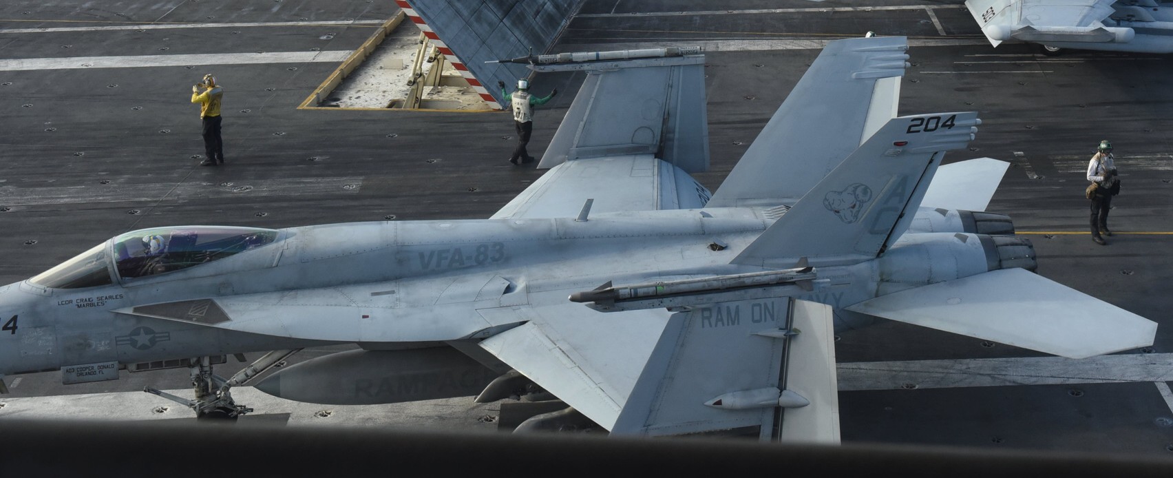 vfa-83 rampagers strike fighter squadron f/a-18e super hornet cvw-3 uss dwight d. eisenhower cvn-69 55