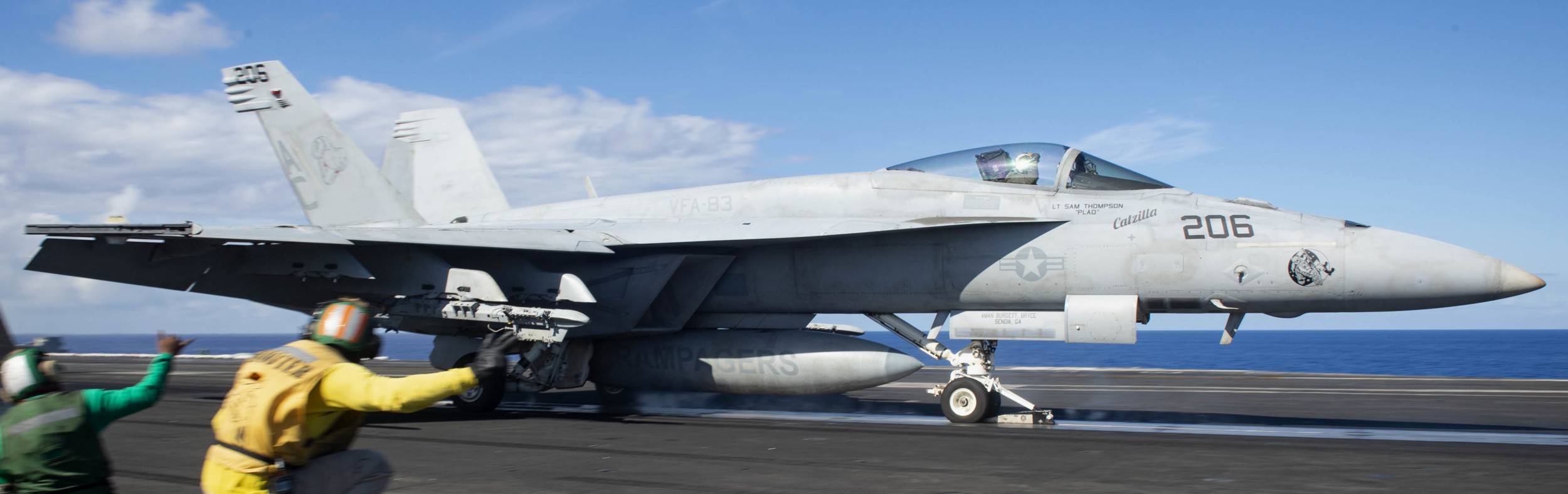 vfa-83 rampagers strike fighter squadron f/a-18e super hornet cvw-3 uss dwight d. eisenhower cvn-69 64