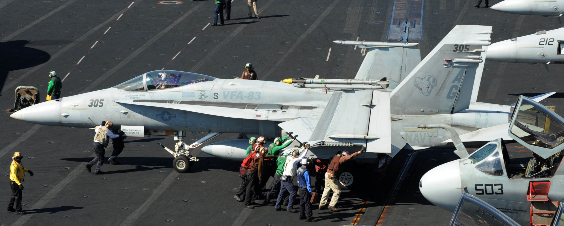 vfa-83 rampagers strike fighter squadron f/a-18c hornet cvw-7 uss dwight d. eisenhower cvn-69 93p