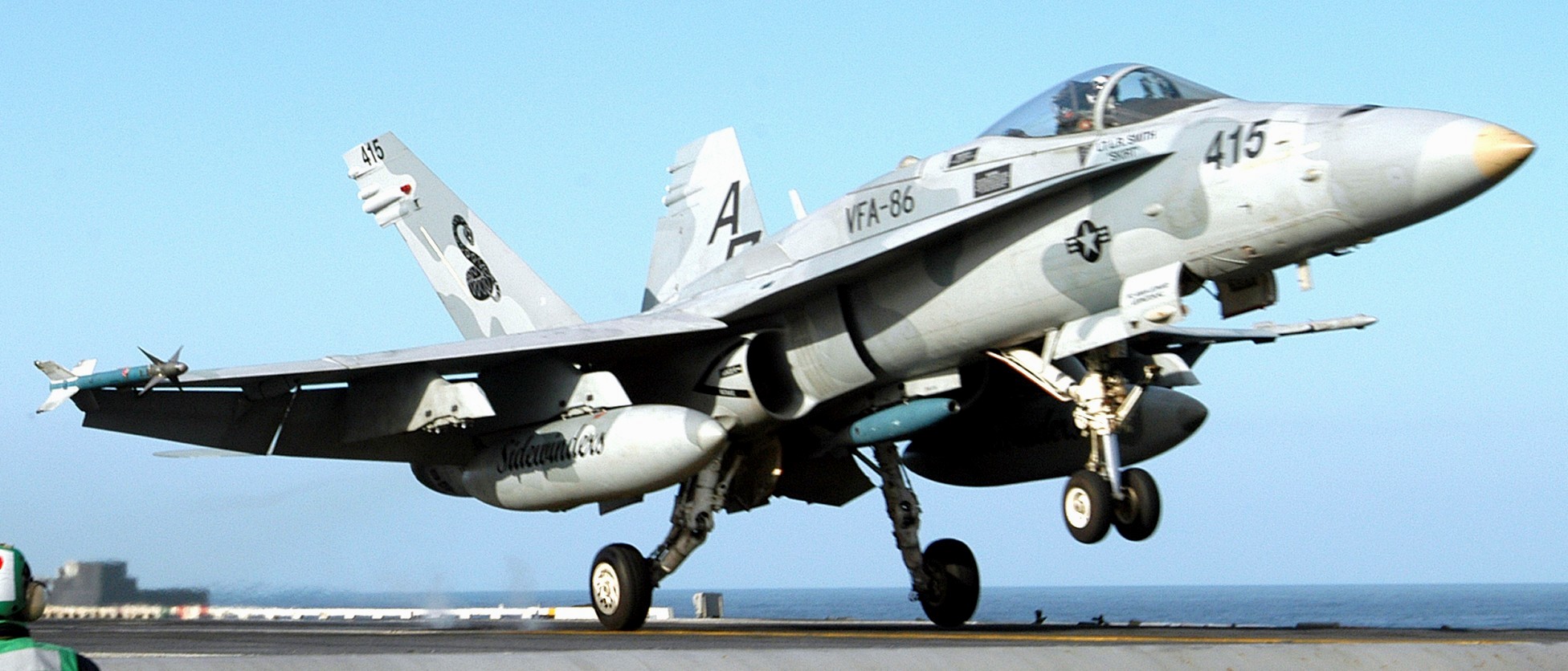 vfa-86 sidewinders strike fighter squadron f/a-18c hornet cvw-1 uss enterprise cvn-65 navy 90p