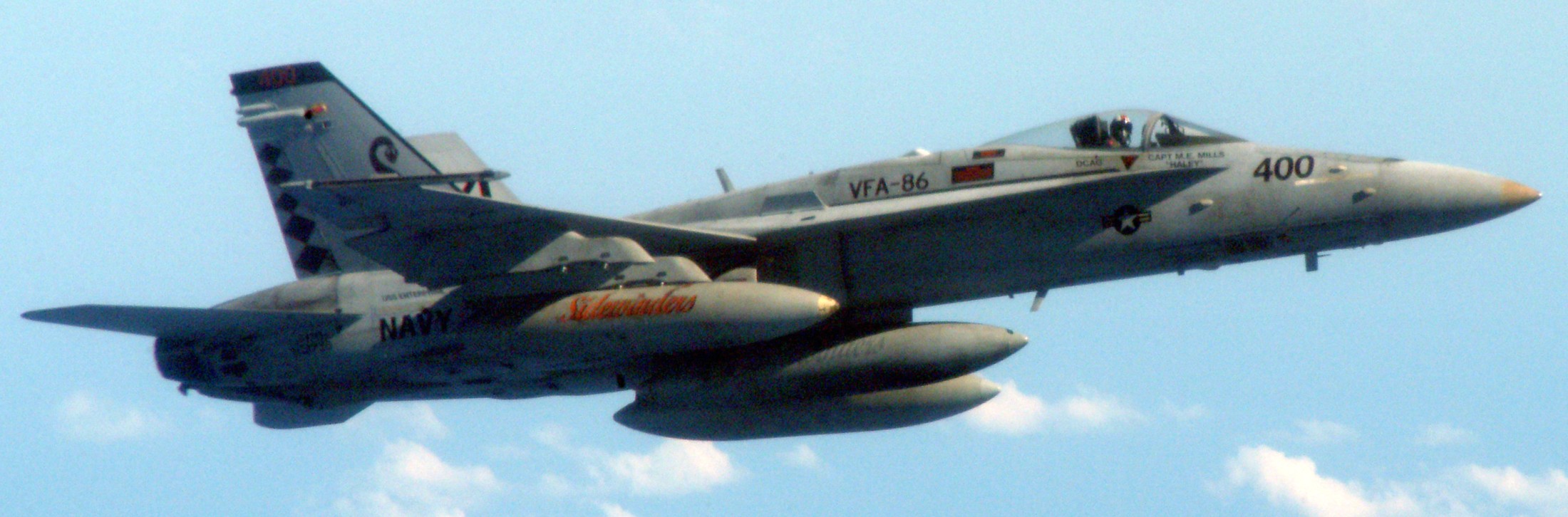 vfa-86 sidewinders strike fighter squadron f/a-18c hornet cvw-1 uss enterprise cvn-65 navy 110p