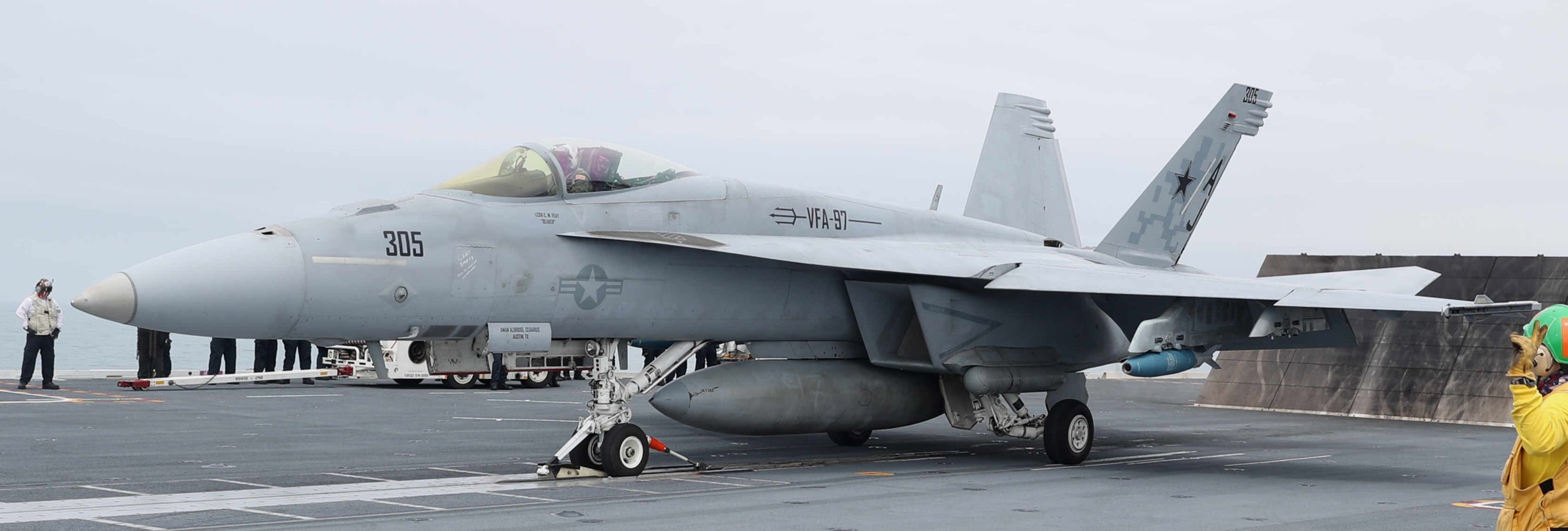 vfa-97 warhawks strike fighter squadron f/a-18e super hornet cvw-8 uss gerald r. ford cvn-78 us navy 45