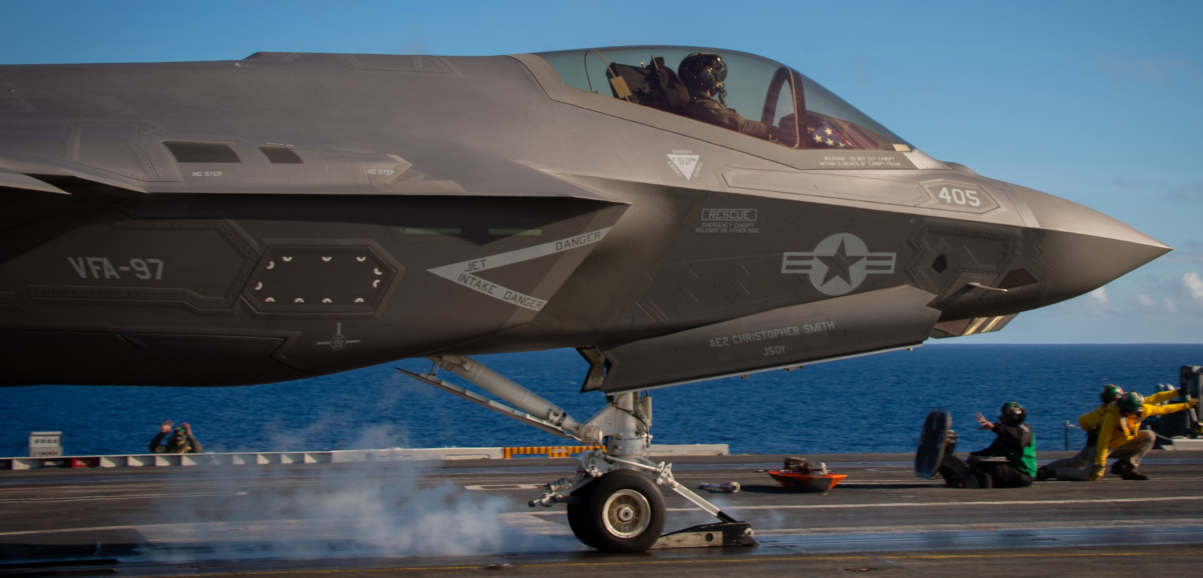 vfa-97 warhawks strike fighter squadron f-35c lightning ii cvw-8 uss carl vinson cvn-70 us navy 61