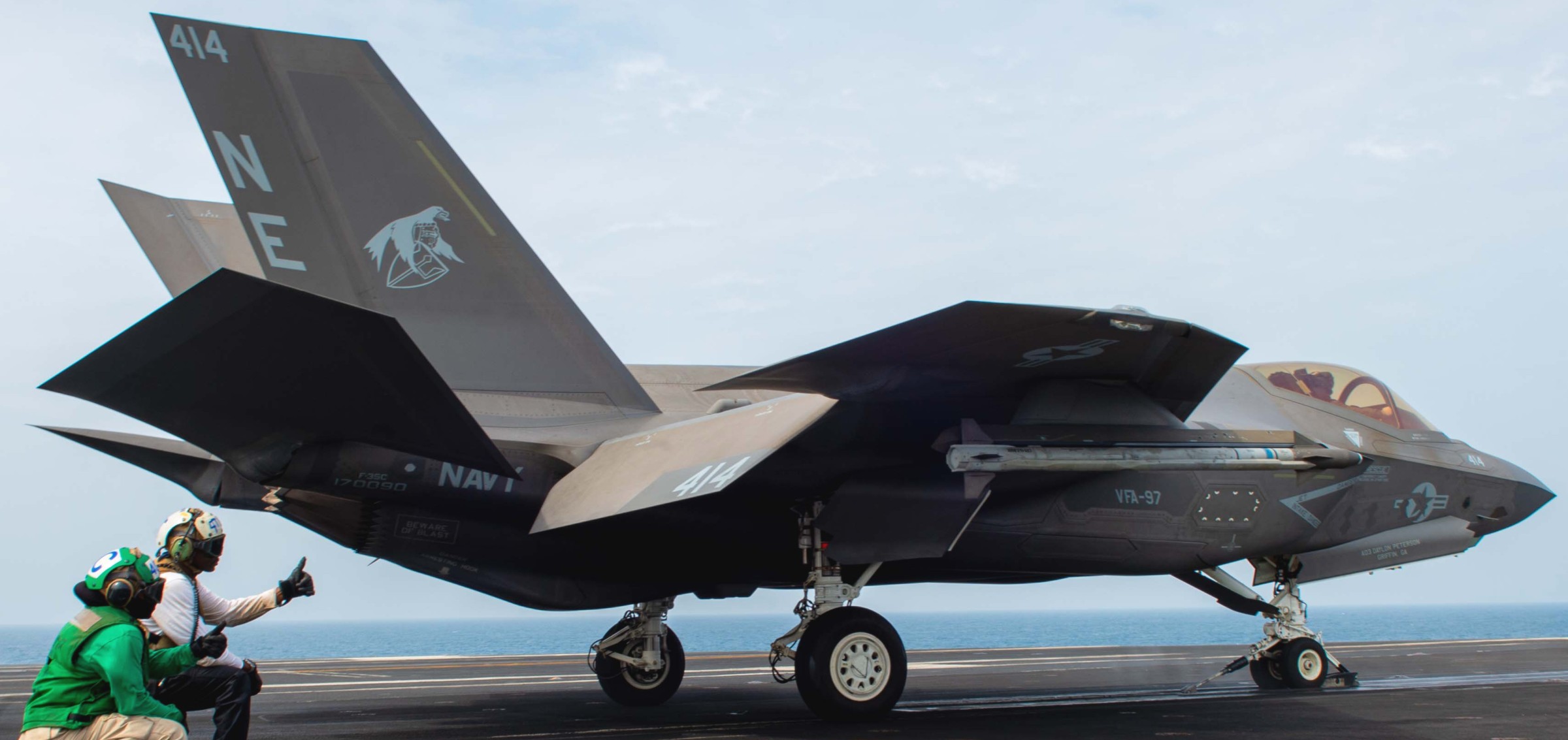 vfa-97 warhawks strike fighter squadron f-35c lightning ii cvw-2 cvn-70 uss carl vinson 75