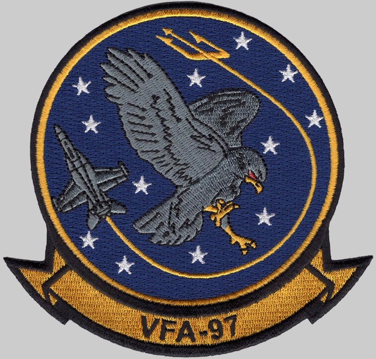 vfa-97 warhawks crest insignia patch badge strike fighter squadron f-35c lightning ii us navy 04p