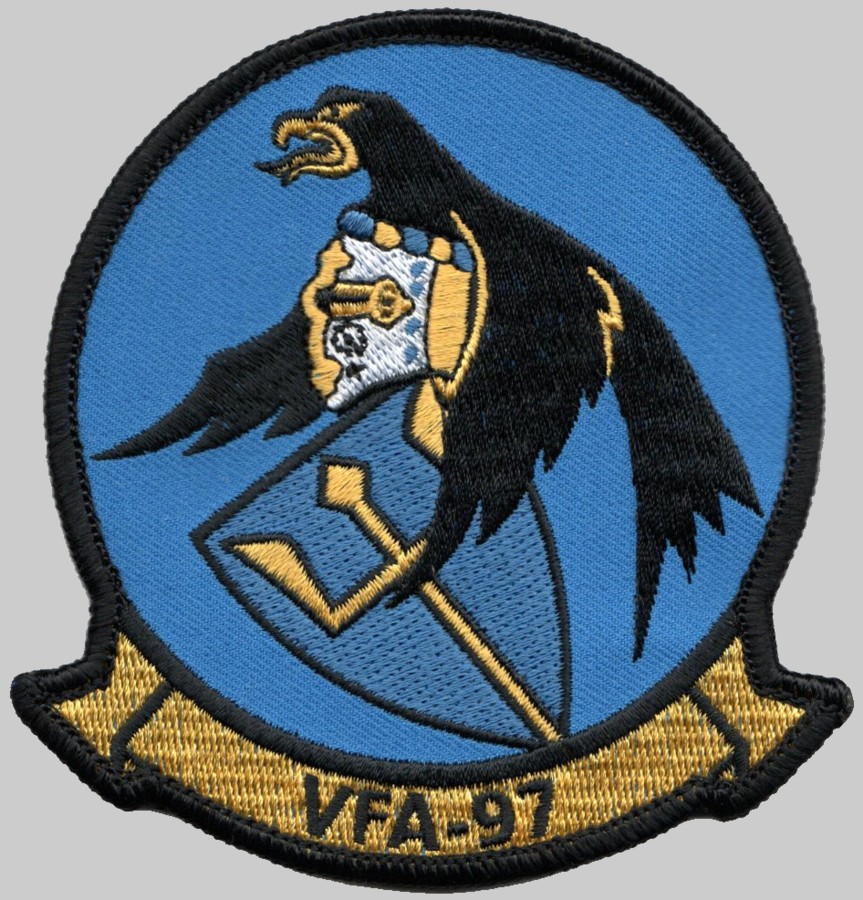 vfa-97 warhawks crest insignia patch strike fighter squadron f-35c lightning ii us navy 05p