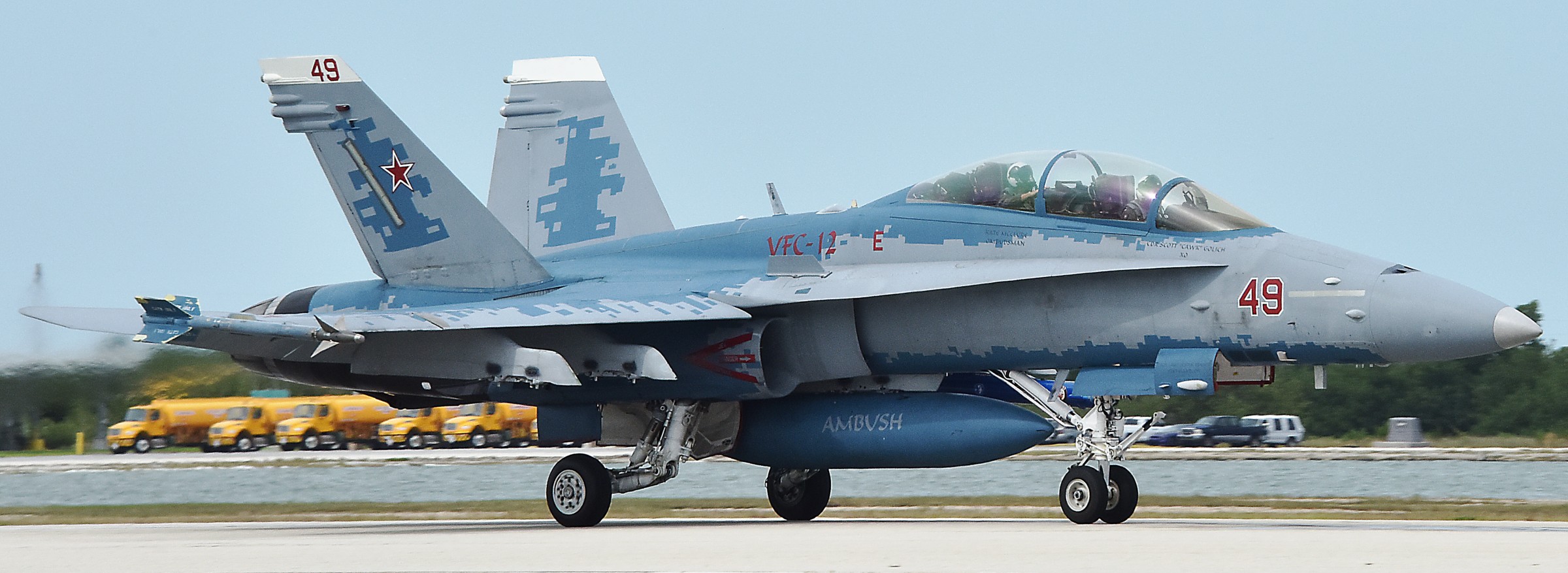vfc-12 fighting omars fighter squadron composite us navy f/a-18b hornet adversary nas key west florida 26