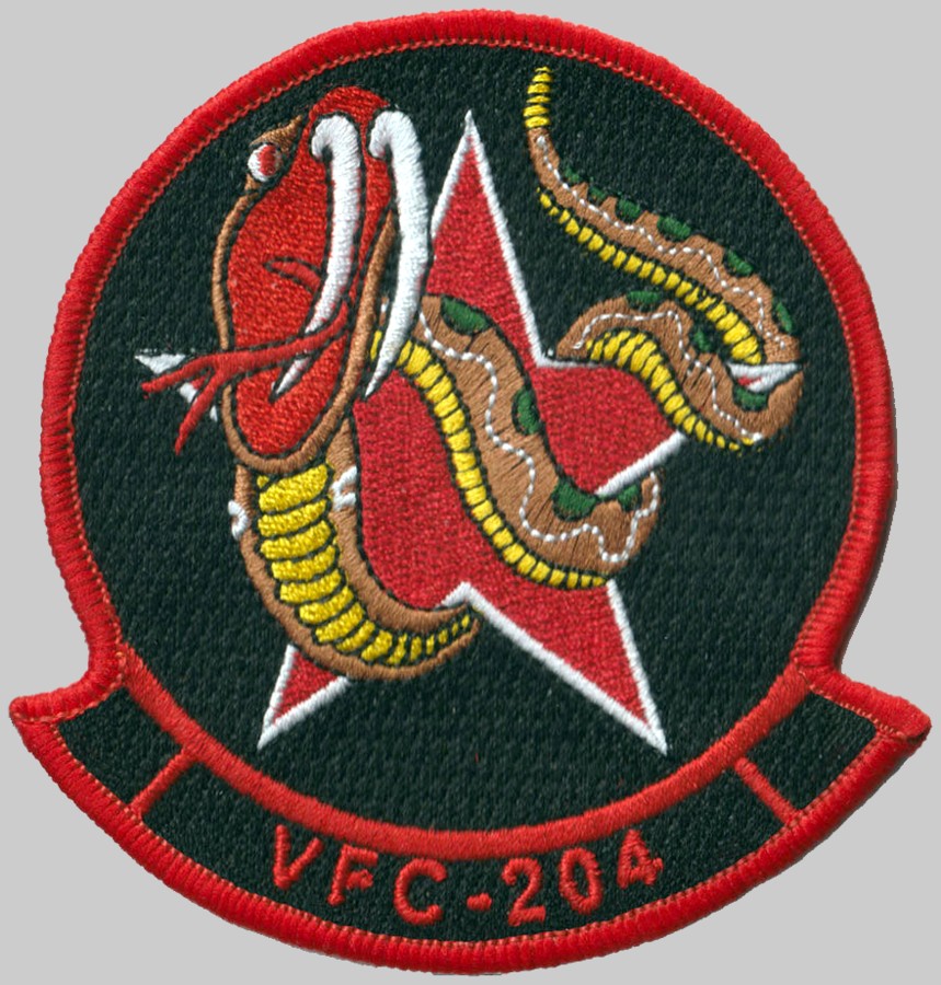 vfc-204 river rattlers insignia crest patch fighter squadron composite us navy f-5n tiger ii 02p