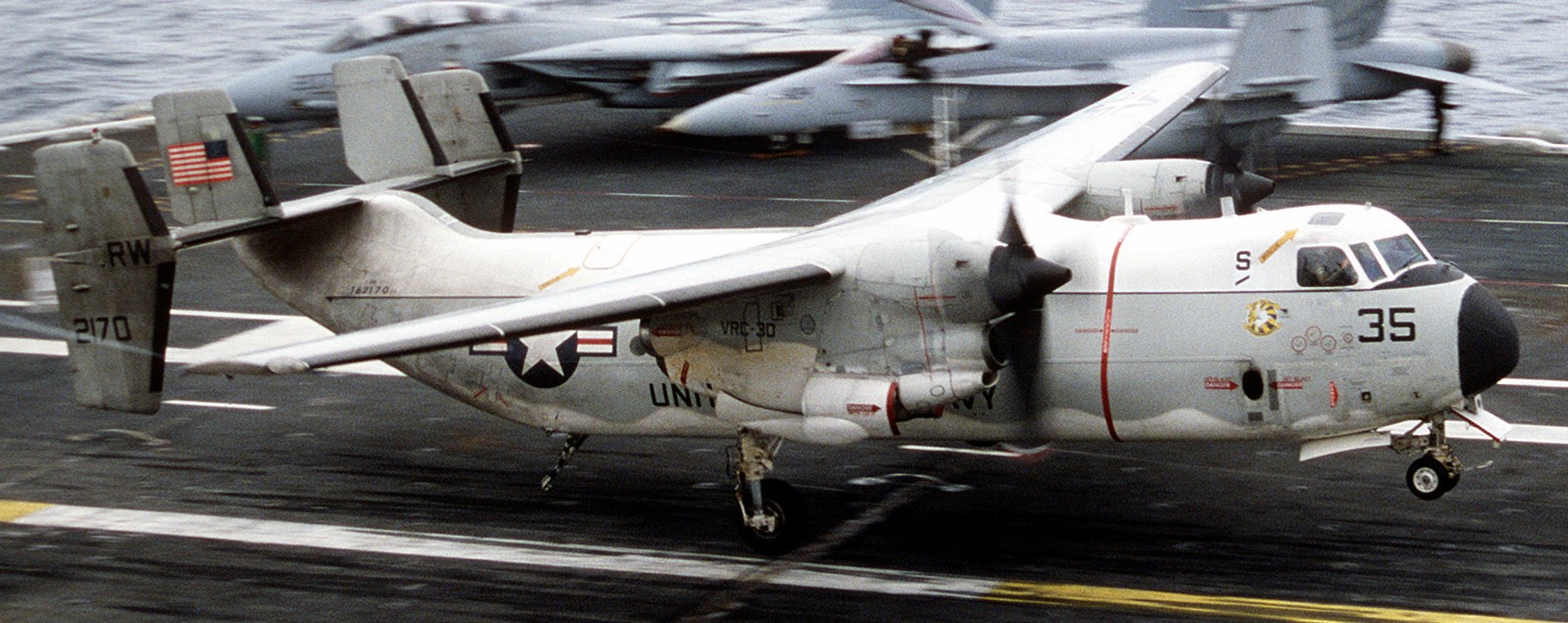 vrc-30 providers fleet logistics support squadron flelogsuppron grumman c-2a greyhound detachment uss nimitz cvn-68 224