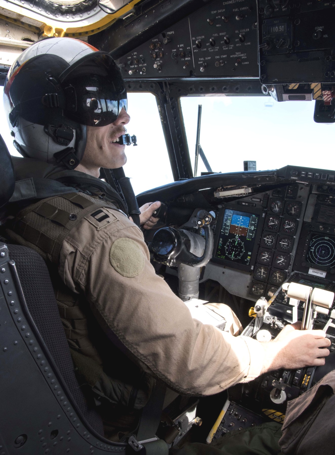 vrc-40 rawhides fleet logistics support squadron flelogsupron us navy grumman c-2a greyhound cockpit view 109