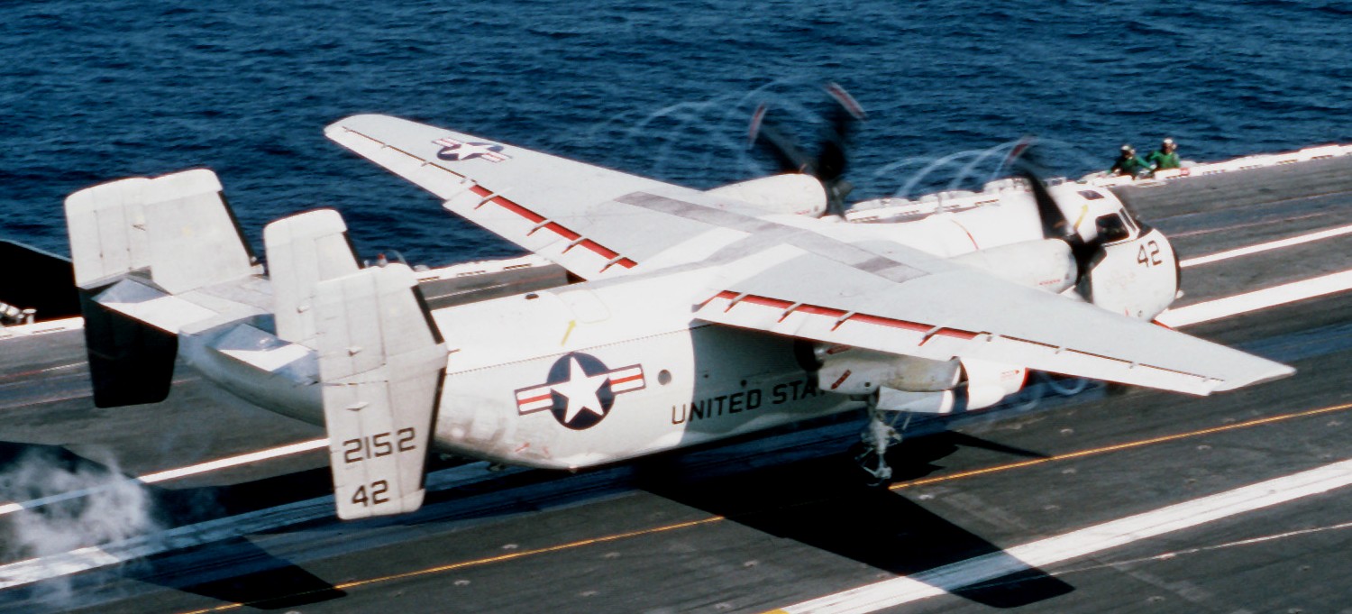 vrc-40 rawhides fleet logistics support squadron flelogsupron us navy grumman c-2a greyhound uss dwight d. eisenhower cvn-69 290