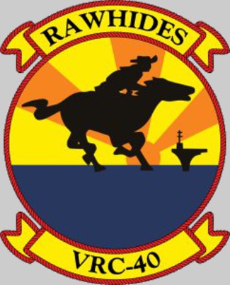 vrc-40 rawhides insignia crest patch badge fleet logistics support squadron flelogsupron us navy grumman c-2a greyhound 03x