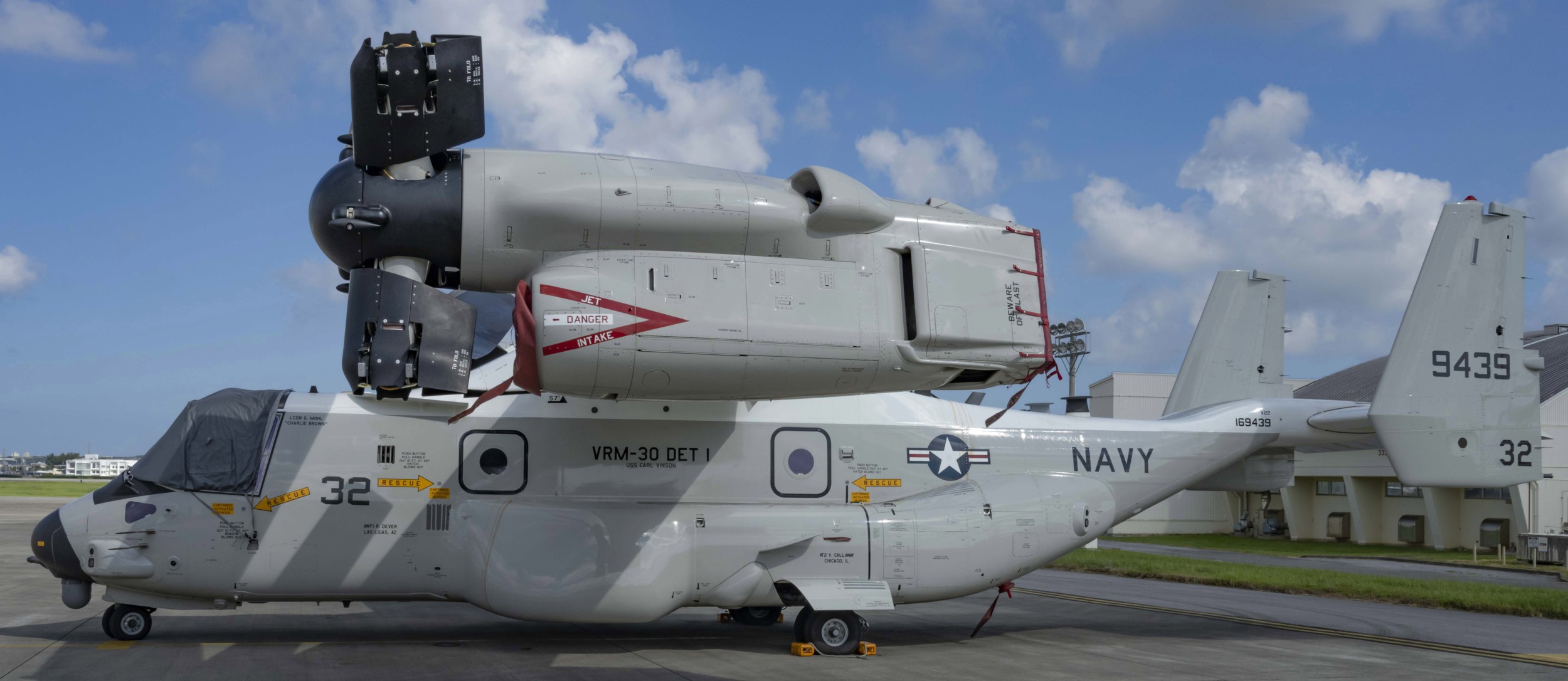 vrm-30 titans fleet logistics multi mission squadron us navy bell boeing cmv-22b osprey kadena air base okinawa japan 48