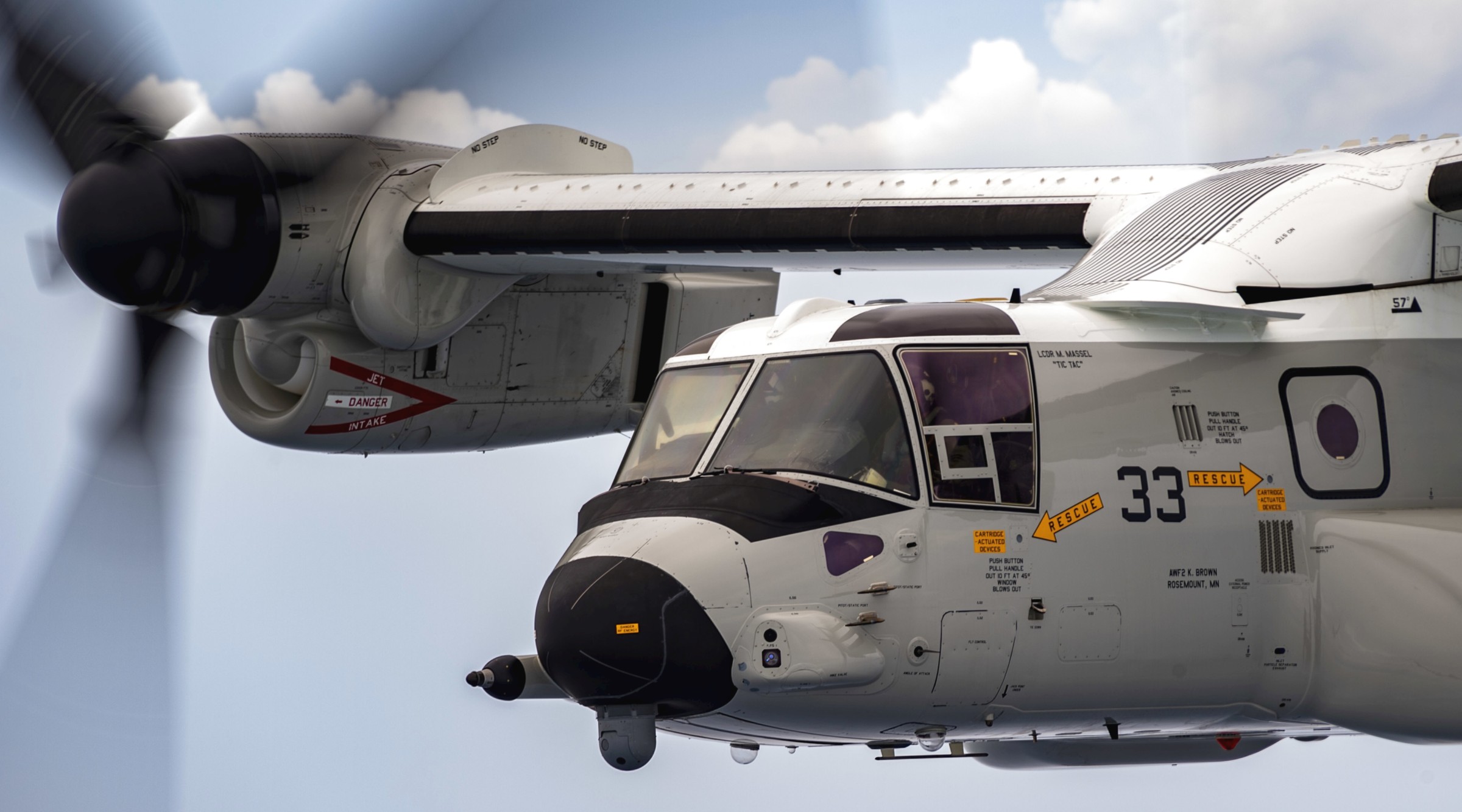 vrm-30 titans fleet logistics multi mission squadron us navy bell boeing cmv-22b osprey uss carl vinson cvn-70 55