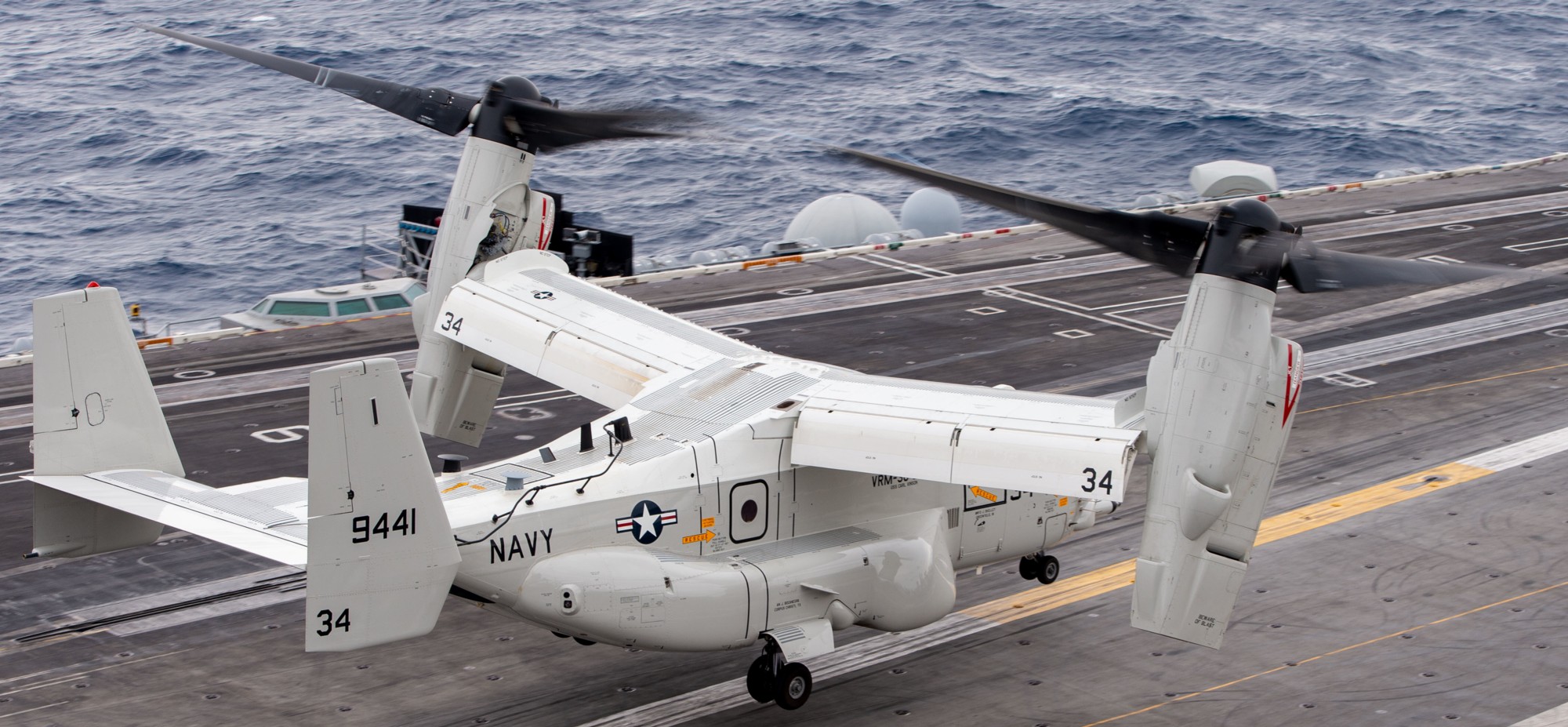 vrm-30 titans fleet logistics multi mission squadron us navy bell boeing cmv-22b osprey uss carl vinson cvn-70 56