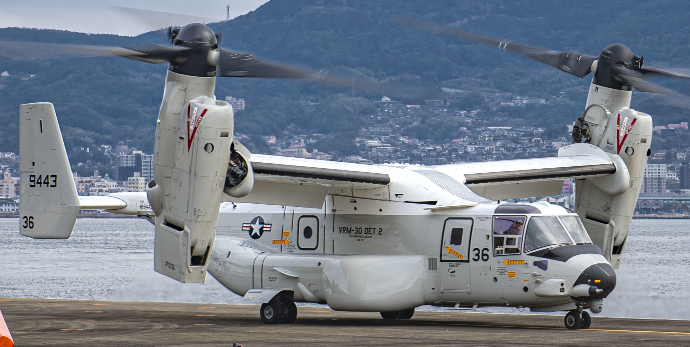 vrm-30 titans fleet logistics multi mission squadron us navy bell boeing cmv-22b osprey sasebo japan 77