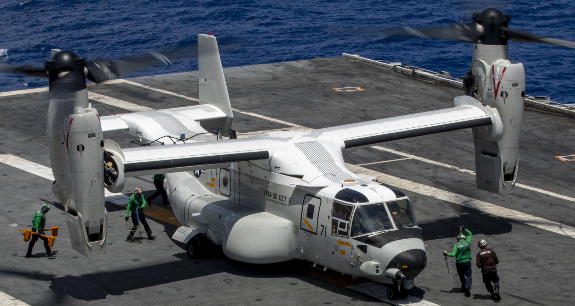 vrm-30 titans fleet logistics multi mission squadron navy cmv-22b osprey cvn-73 uss george washington 2025 166