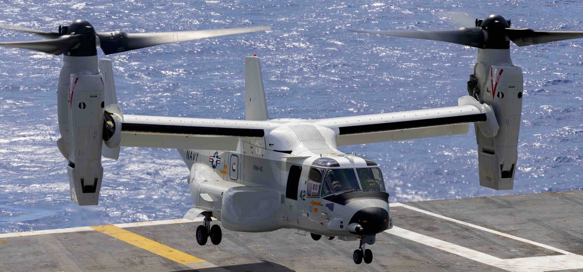 vrm-40 mighty bison fleet logistics multi mission squadron cmv-22b osprey uss harry s. truman cvn-75 2024 09