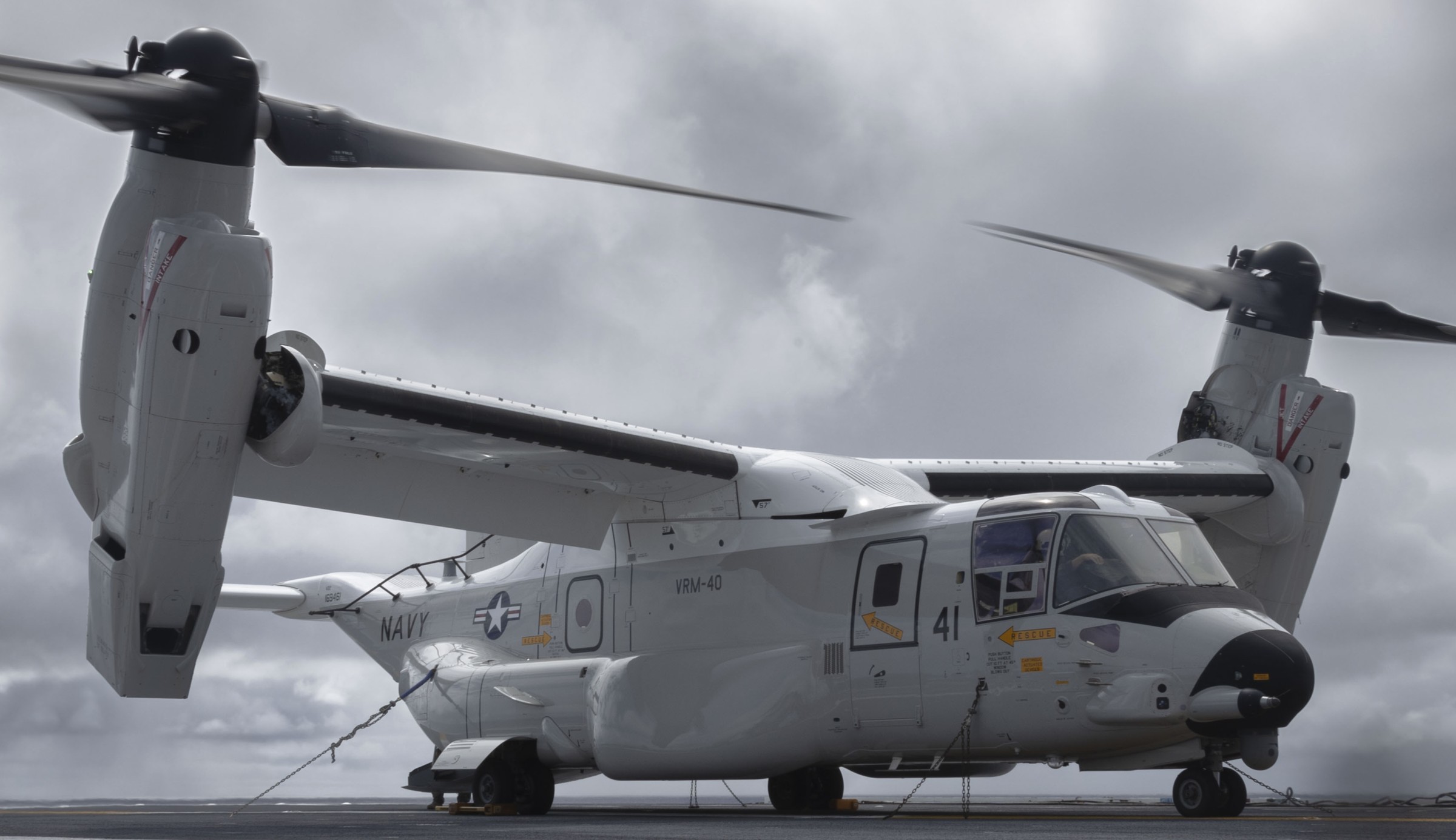 vrm-40 mighty bison fleet logistics multi mission squadron cmv-22b osprey uss gerald r. ford cvn-78 2024 14