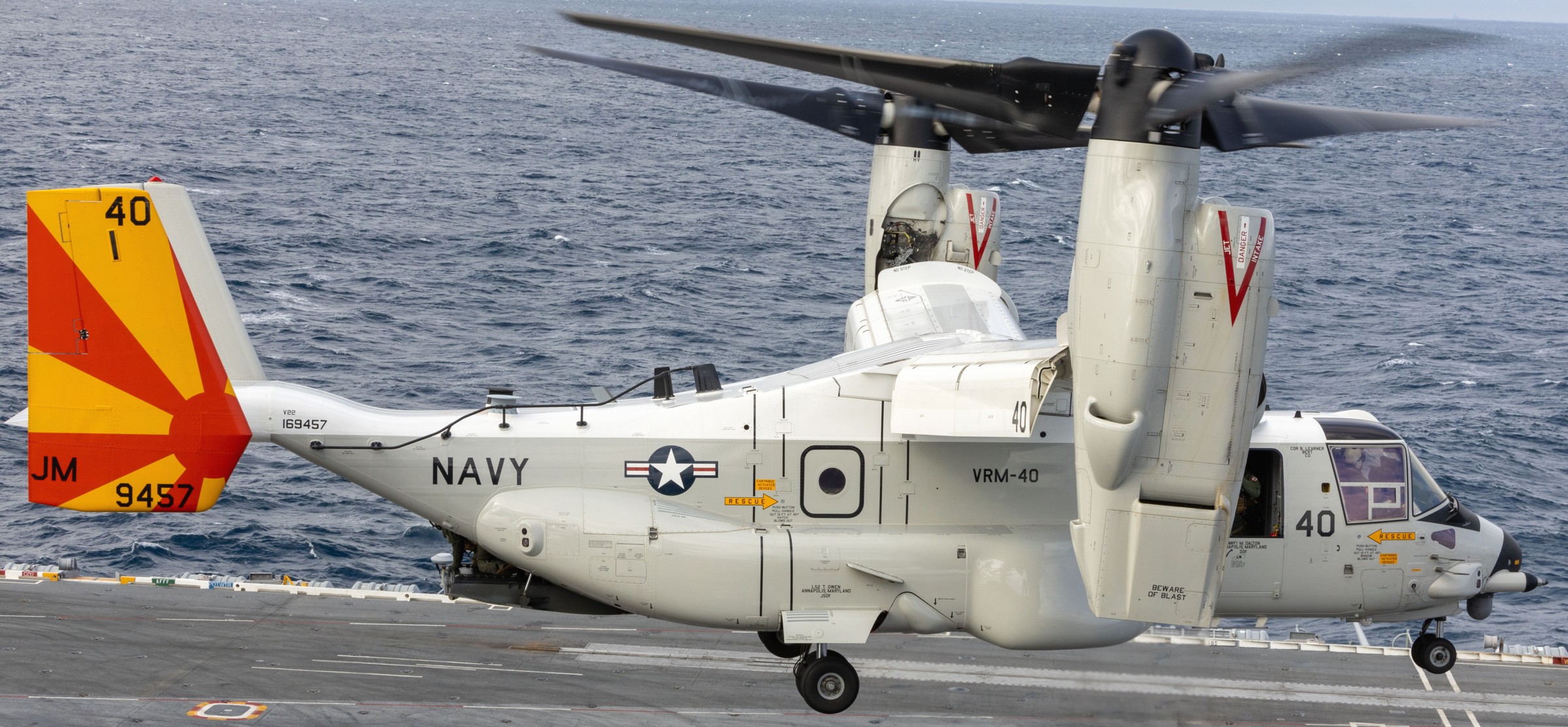 vrm-40 mighty bison fleet logistics multi mission squadron cmv-22b osprey uss george h. w. bush cvn-77 2025 26