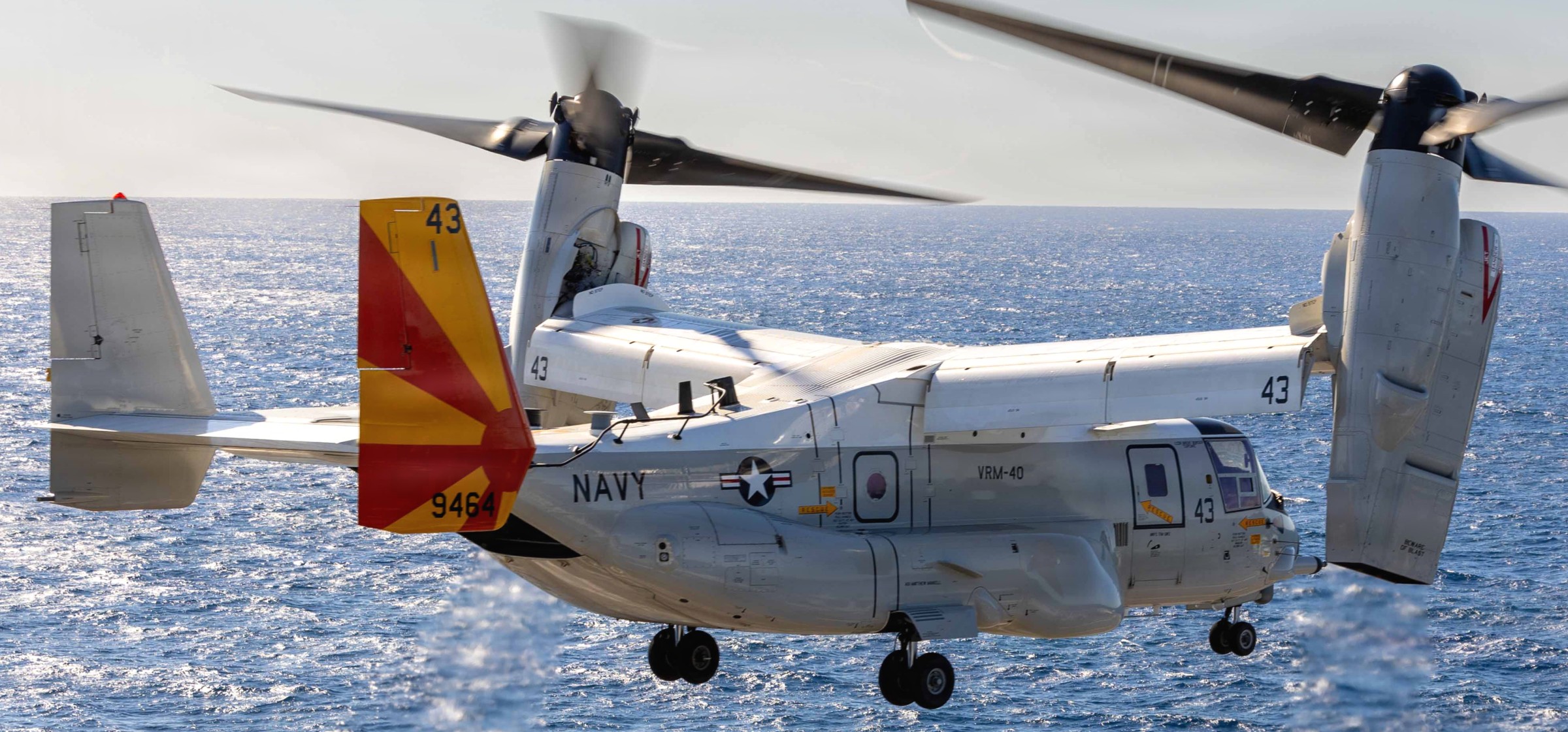 vrm-40 mighty bison fleet logistics multi mission squadron cmv-22b osprey uss george h. w. bush cvn-77 comptuex 28