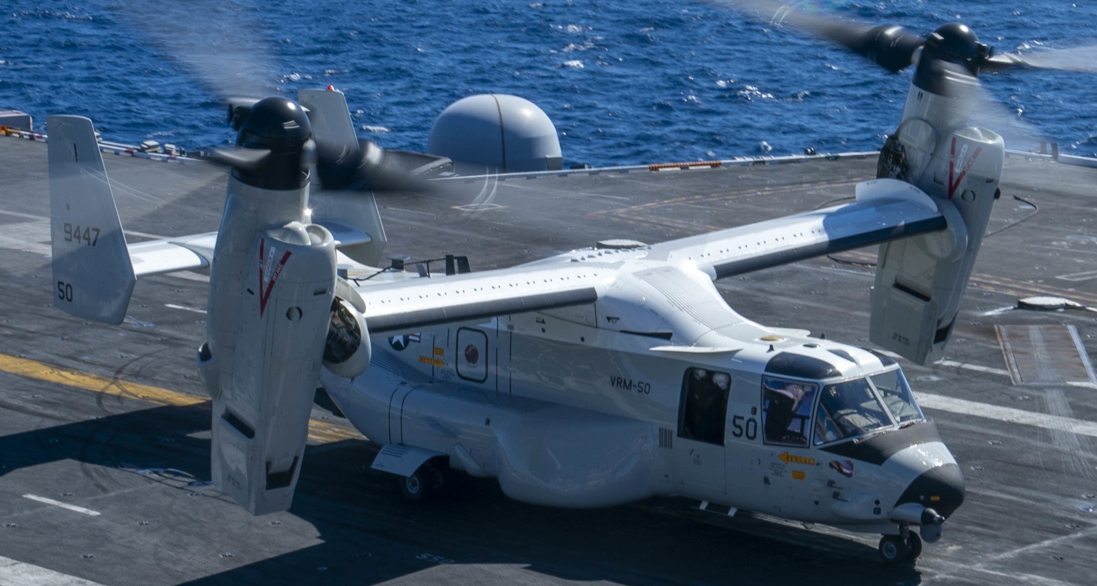 vrm-50 sun hawks fleet logistics multi mission squadron us navy bell boeing cmv-22b osprey replacement frs 13