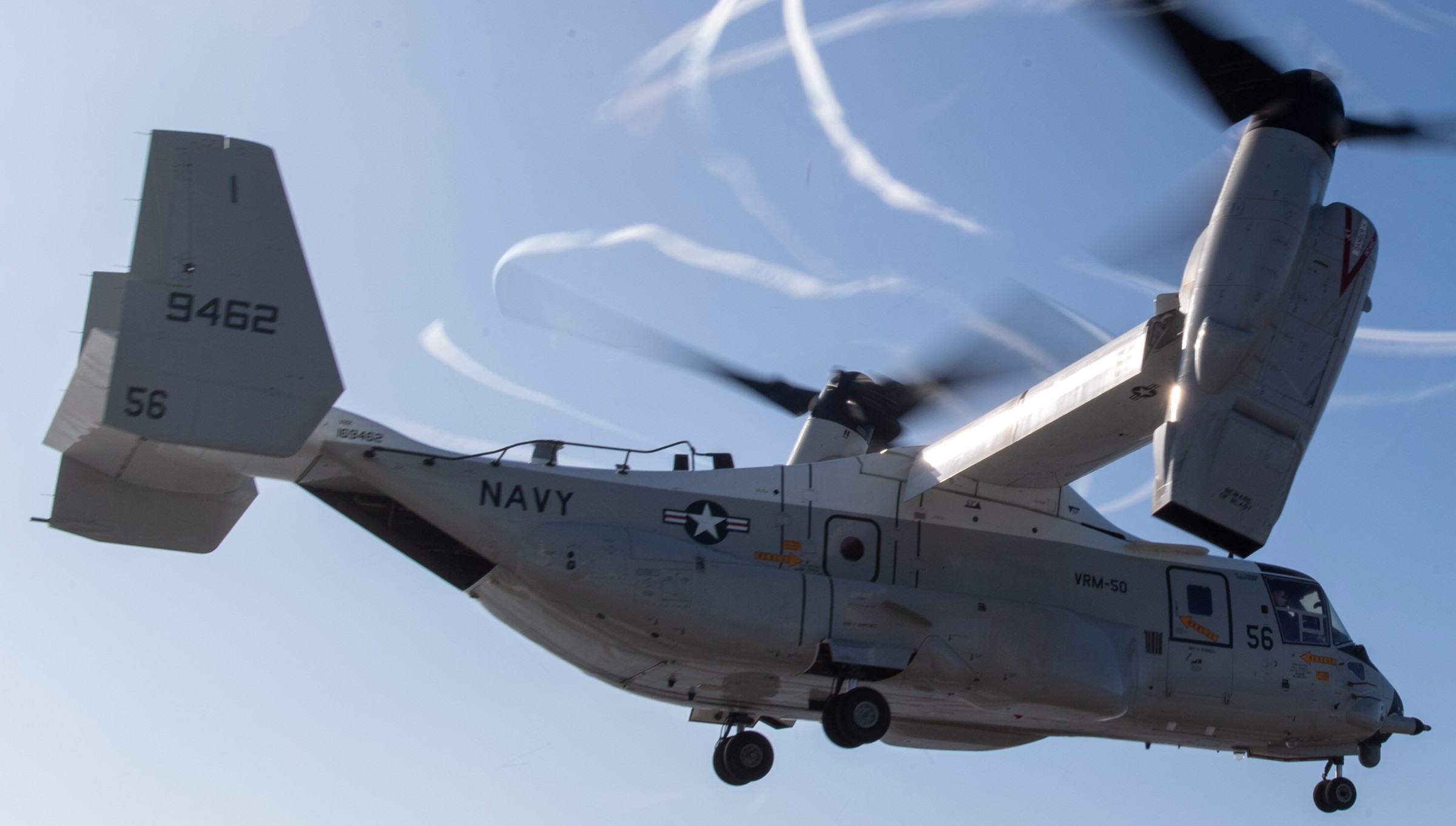 vrm-50 sun hawks fleet logistics multi mission squadron cmv-22b osprey cvn-76 uss ronald reagan 2024 37